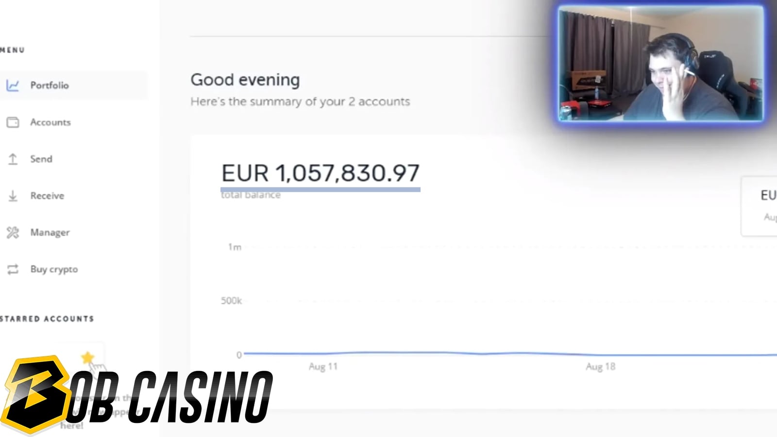 French Twitch casino streamer Teuf's net worth.