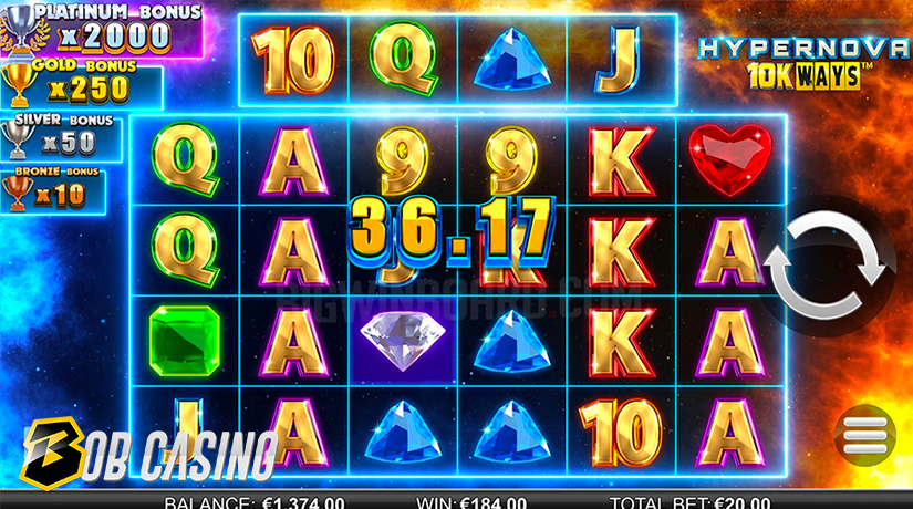 Hypernova 10k Ways slot reels