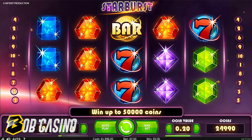 Starburst - one of the most popular October 2021 slots