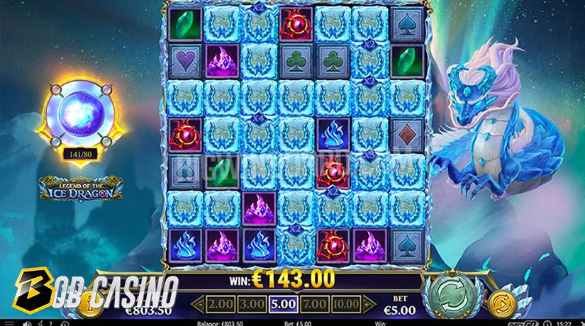 Legend of the Ice Dragon slot reels